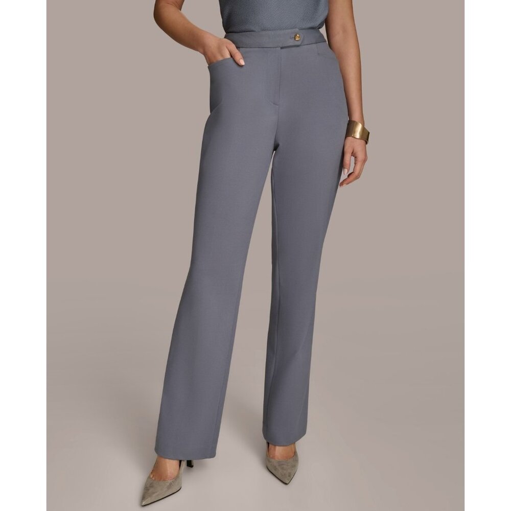 Donna Karan New York Women's Straight Leg Pants Blue Size 8 MSRP $129